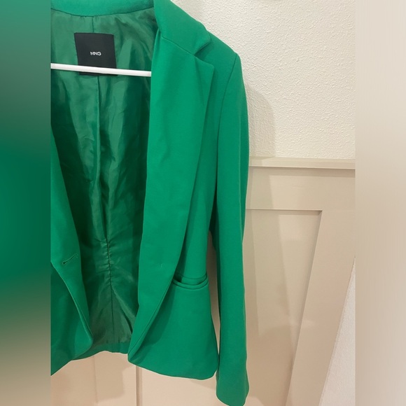 MNG Mango Green Single Button Women's Blazer Size 4 - Picture 13 of 16